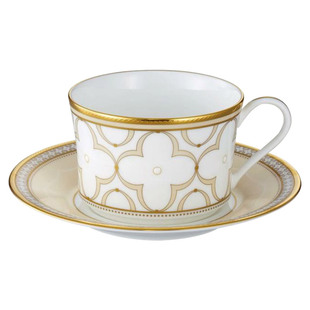 Noritake则武 TREFOLIO欧式精致杯子四叶草花纹复古咖啡杯送礼