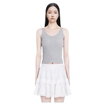 BM背心女V领带胸垫2025夏季新款纯色内搭外穿修身短款无袖上衣