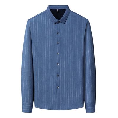 恒源祥冬装一体绒加厚保暖衬衫男