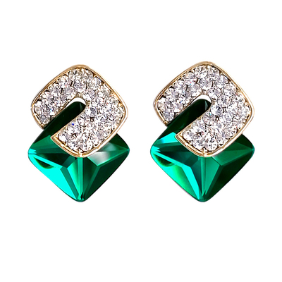 新款时尚百搭红宝石防敏敏无耳洞