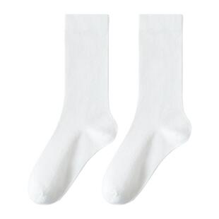 雅鹿秋冬无骨袜子女士堆堆袜中筒袜四季款纯色棉袜月子袜长筒袜子