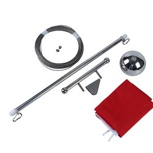 户外不锈钢旗杆钢丝绳手拉单杆升降全套配件