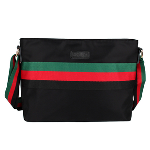 新款男士单肩尼龙帆布斜挎包男青年休闲牛津布横款大容量商务男包