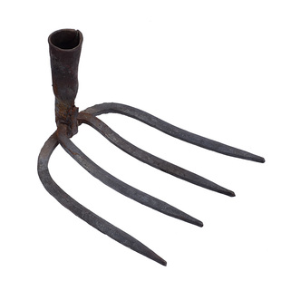 农用翻土刨地工具农具两齿三齿钉耙户外挖土铁耙铁耙子二齿三齿耙