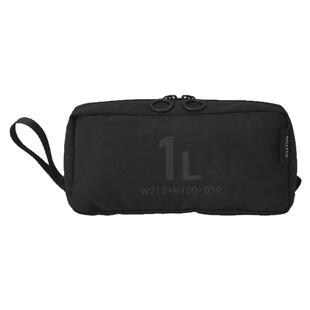 日本milesto旅行便携式洗簌收纳包1L防水通勤数码手拿手提包黑色