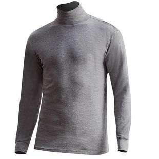 男纯棉高领秋衣中老年人衬衣单件上衣全棉打底棉毛衫保暖内衣套装