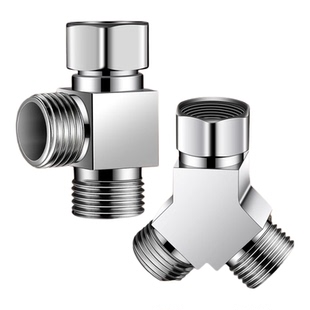 大流量分水器角阀外接三通分水阀一进二出花洒水龙头一分二双接头