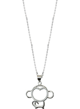 韩版s925纯银项链简约女小猴子