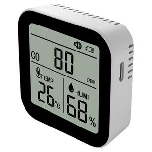 高精度电化学CO一氧化碳检测仪家用室内空气有毒害气体报警温湿度