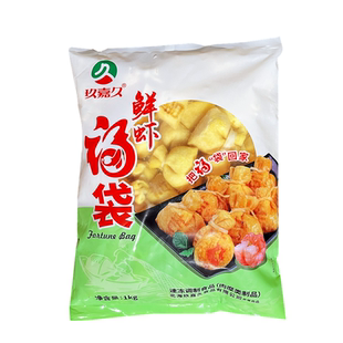 玖嘉久鲜虾福袋1kg虾仁鱼籽福袋豆腐皮丸子福包火锅豆捞冒菜食材