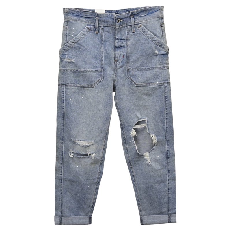 ABLEJEANS牛仔裤破洞潮流9分裤