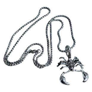 十二星座天蝎座项链吊坠男潮痞帅朋克配饰挂件霸气中国风立体暗黑