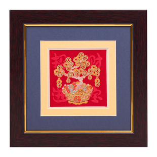 南京云锦研究所博物馆摇钱树摆件招财挂画八方来财非遗伴手礼礼盒