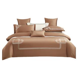 新中式长绒棉花卉刺绣四件套全棉绣花简约纯棉古典中式床上家纺棉