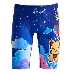 洲克儿童泳裤五分专业哟游泳训练zoke三角男童小平角速干训练泳衣