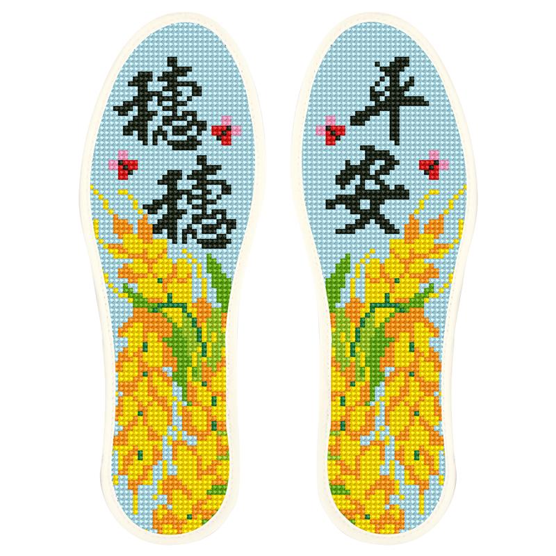 十字绣鞋垫七层棉布工厂直销加棉鞋垫