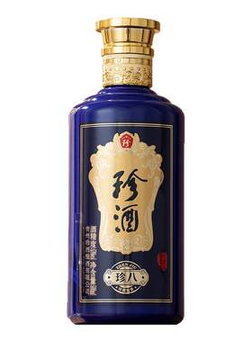 【正品保障】珍酒珍八 酱香型纯粮坤沙口粮白酒53度500ml单瓶盒装