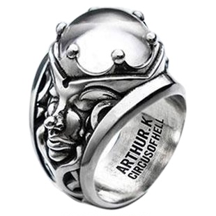 Arthur.K 伊邪那美系列日本手工做旧925银拂晓女小丑戒指不限量