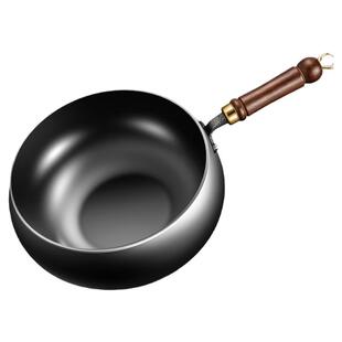 正宗章纯铁炒锅丘古法手工大肚锅铁锅家用炒菜锅无涂层锅不粘炒锅