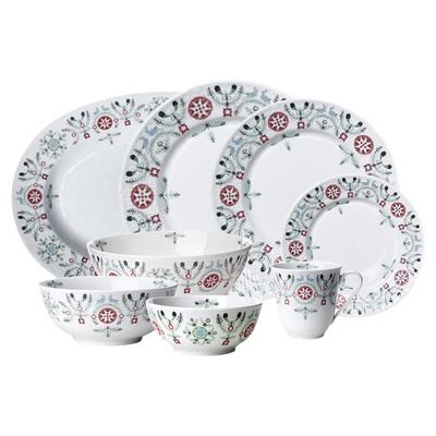 北欧之巢瑞典Rorstrand优雅冬日系列餐具瓷器平盘饭碗马克杯进口