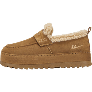 回力官方旗舰店勃肯鞋雪地靴女款冬季加绒加厚毛毛鞋保暖女士棉鞋