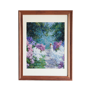 实木画框自装空框挂墙相框空白书法框装裱5040长方形33窄35裱画框