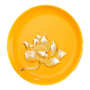 陶瓷平底供盘果盘家用供佛果盘供奉财神爷水果盘佛前上供贡品盘子