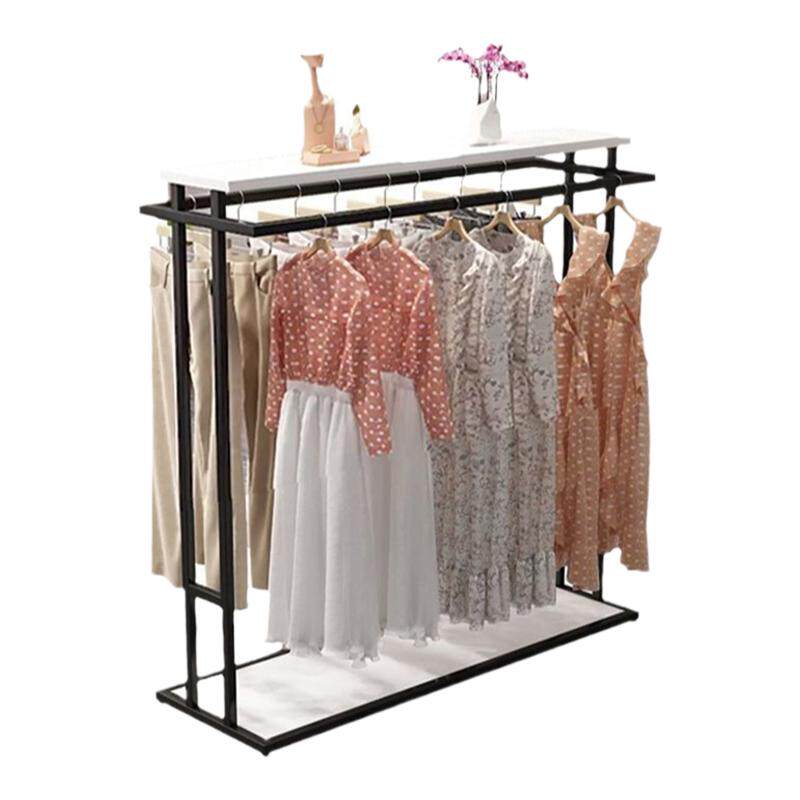 韩式商用金色金属服装展示架定制