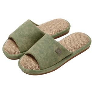厚底防滑高端亚麻拖鞋女士静音春秋室内家居家用四季棉麻凉拖鞋男
