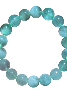 天然绿柱石单圈手链星光绿水晶女