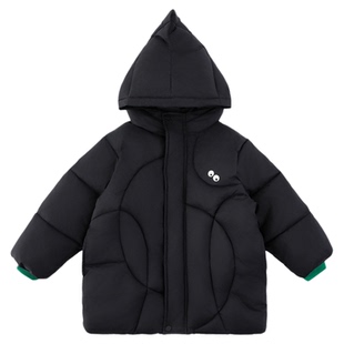 幼悠男童杜邦三防大眼萌仔95白鸭绒羽绒服冬季蓬松保暖连帽外套潮