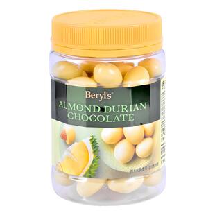 马来西亚同款进口BERY'S倍乐思扁桃仁夹心坚果仁巧克力榴莲味300g