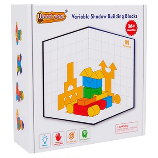 木制玩具空间阴影积木三维立体投影益智玩具幼儿园学生三视图教具