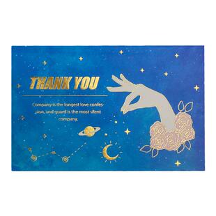 ins高级感烫金硫酸纸信封贺卡复古高档圣诞节生日礼物留言祝福卡