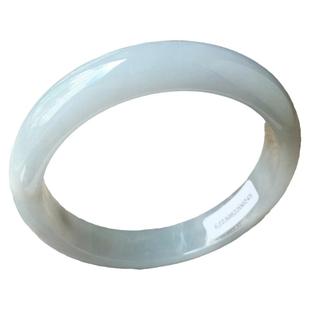 老坑a货翡翠手镯58mm冰种果冻胶质正圈带证书天然缅甸玉镯子0245