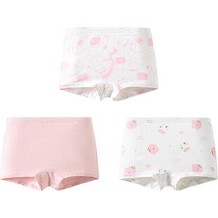 巴拉巴拉女童内裤儿童平角裤宝宝不夹pp四角短裤棉秋冬款a类抗菌