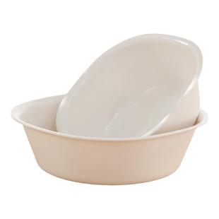 茶花儿童洗脸盆婴儿家用小盆塑料盆银离子盆子耐用大号洗脚盆