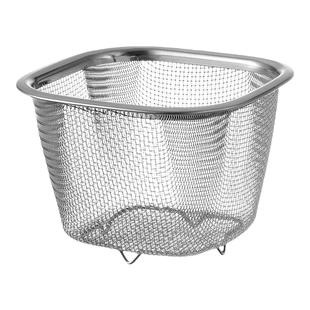 日式迷你方篮304不锈钢细孔网篮沥水篮小号水果篮淘洗米筛.8069