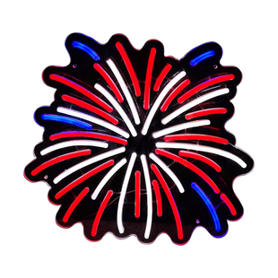 2026新年烟花霓虹灯定制亚克力发光彩灯婚礼喜庆烟花造型吊灯装饰