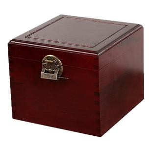 香樟木桌面收纳盒子实木带锁首饰盒复古珠宝收藏盒家用储物整理盒