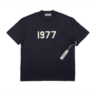 现货FOG复线ESSENTIALS 1977系列植绒圆领短袖宽松高街短t男女潮