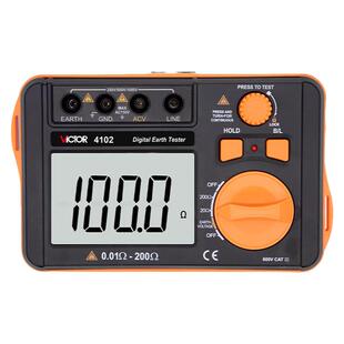 胜利VC4105接地电阻测试仪数字摇表防雷4102电阻20/200/2000Ω