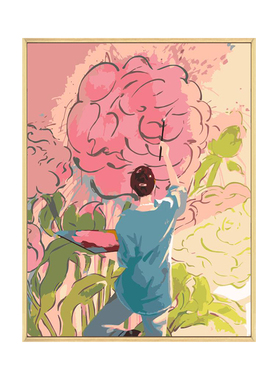 玫瑰的故事diy数字油画装饰画
