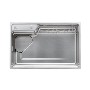 科恩纳FR不锈钢加厚纳米压纹大单槽洗碗池厨房集渣水槽家用洗菜盆