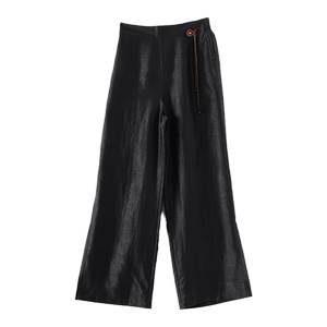 龟纹香云纱裤真丝桑蚕丝