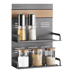 酷太厨房置物架免打孔壁挂式锅盖架多功能调料架刀架墙面收纳挂架