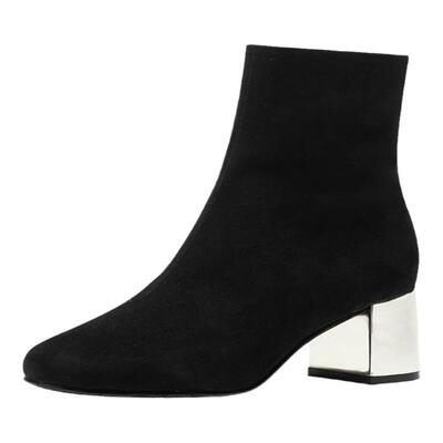 LuxuryRebel粗跟简约及踝靴短靴