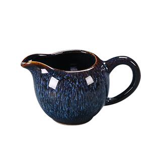 窑变釉蓝盏公道杯复古分茶杯陶瓷匀杯功夫茶具家用公杯中式公平杯