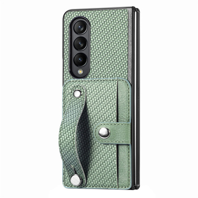 编织纹腕带适用于三星fold4腕带手机壳zfold7保护套fold6折叠屏w23新款W22全包防摔心系天下2025插卡外壳case