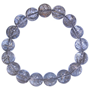 天然银发晶手串 魔鬼发晶手链男女咖啡钛晶维纳斯发晶礼物饰品